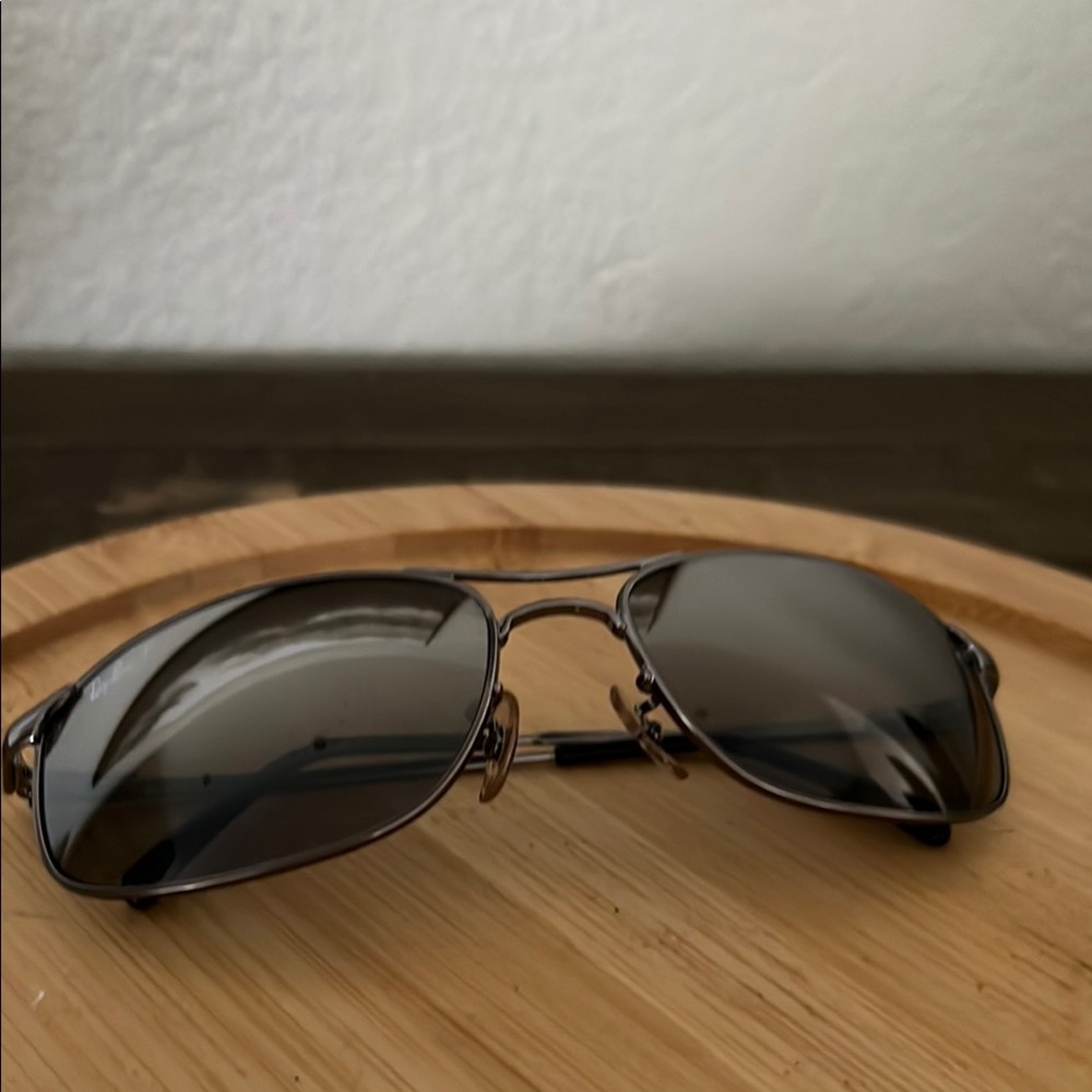 Ray-Ban Black Semi-Rimless Polarized Sunglasses